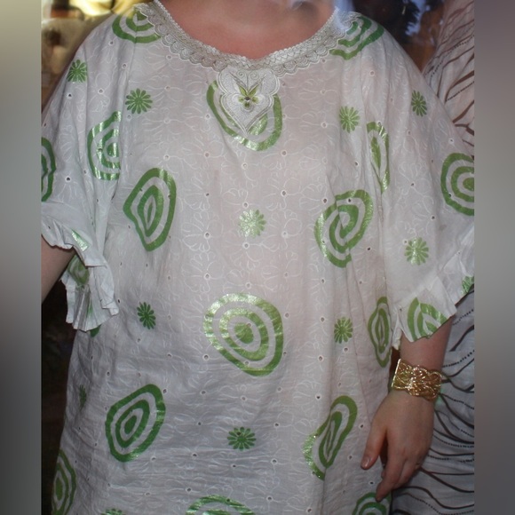 Traditional African Long Kaftan Plus Size from Nigeria - Picture 3 of 9